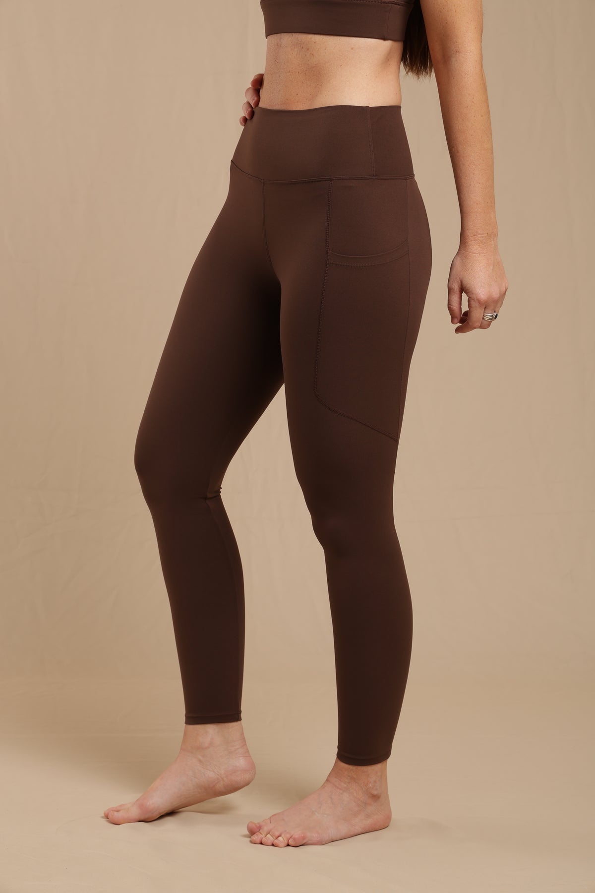 Legging 7/8 con Bolsillo Shaved Chocolate