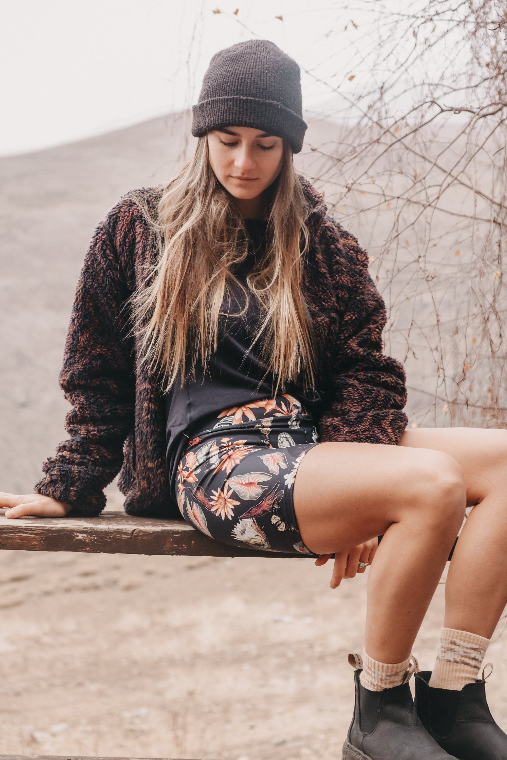 Biker Eco Short Enchanted Flower Garden