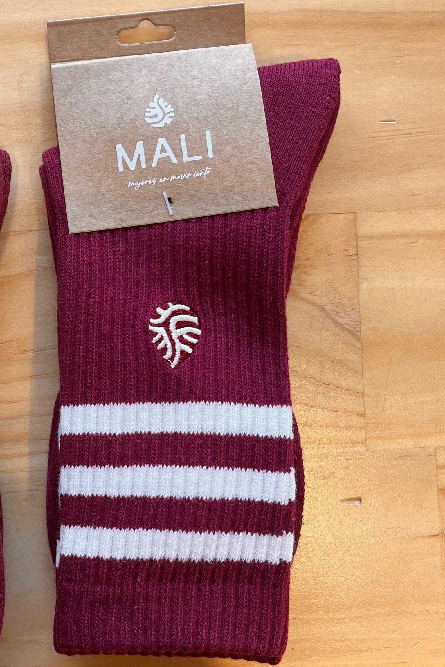 Calcetín Mid Crew Burgundy