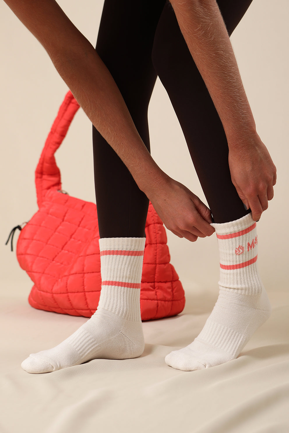 Calcetín Mali Coral Crudo