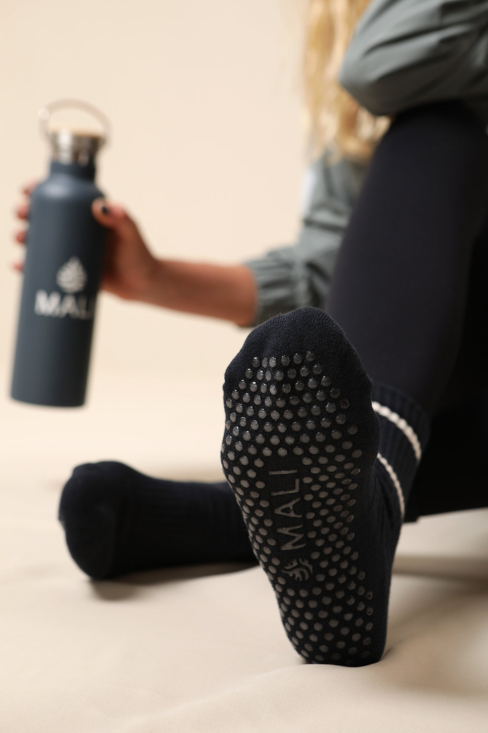 Calcetín Grip Mali Crudo Black