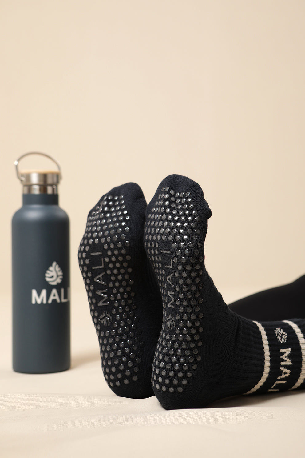 Calcetín Grip Mali Crudo Black