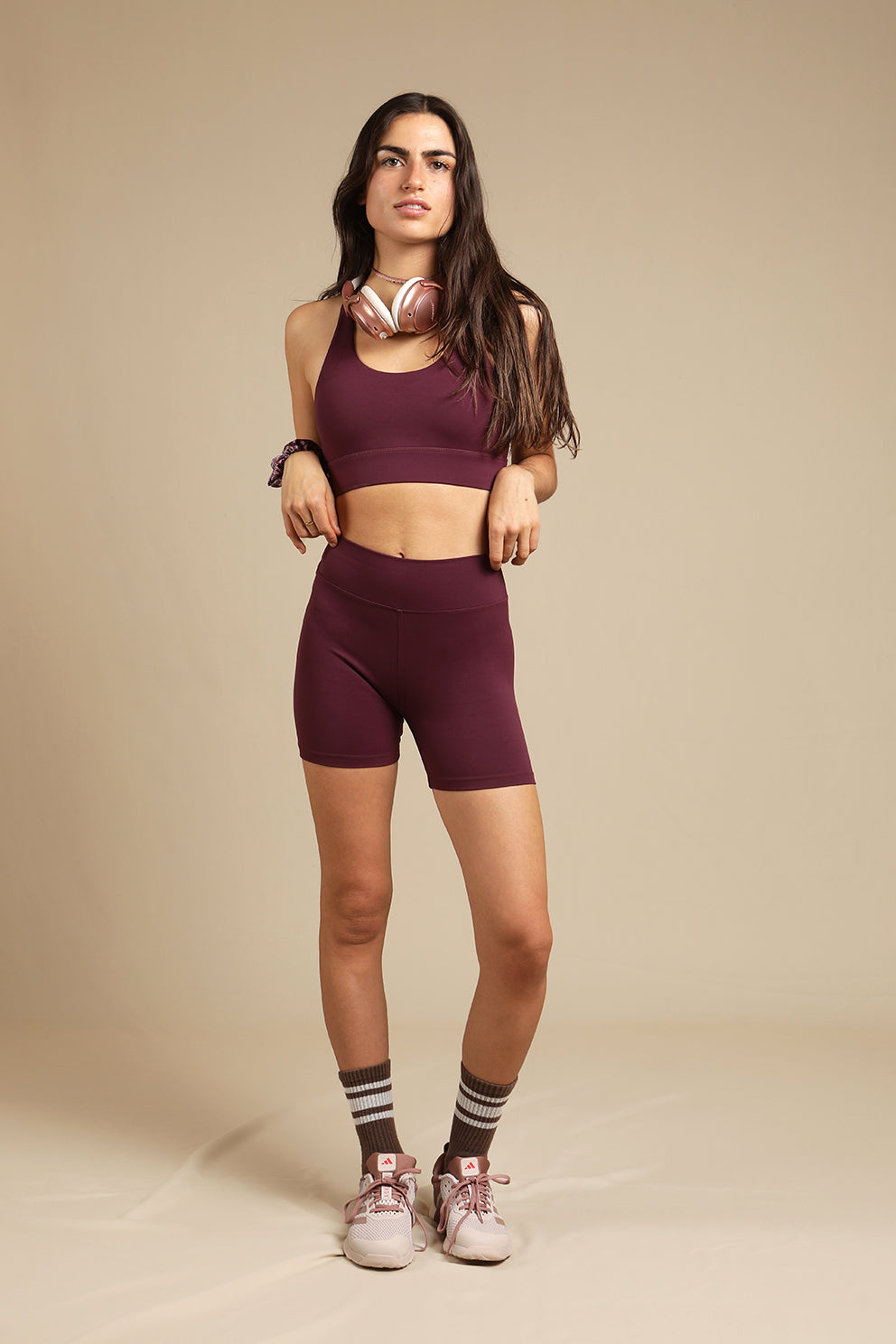 Biker Eco Short Mauve Wine