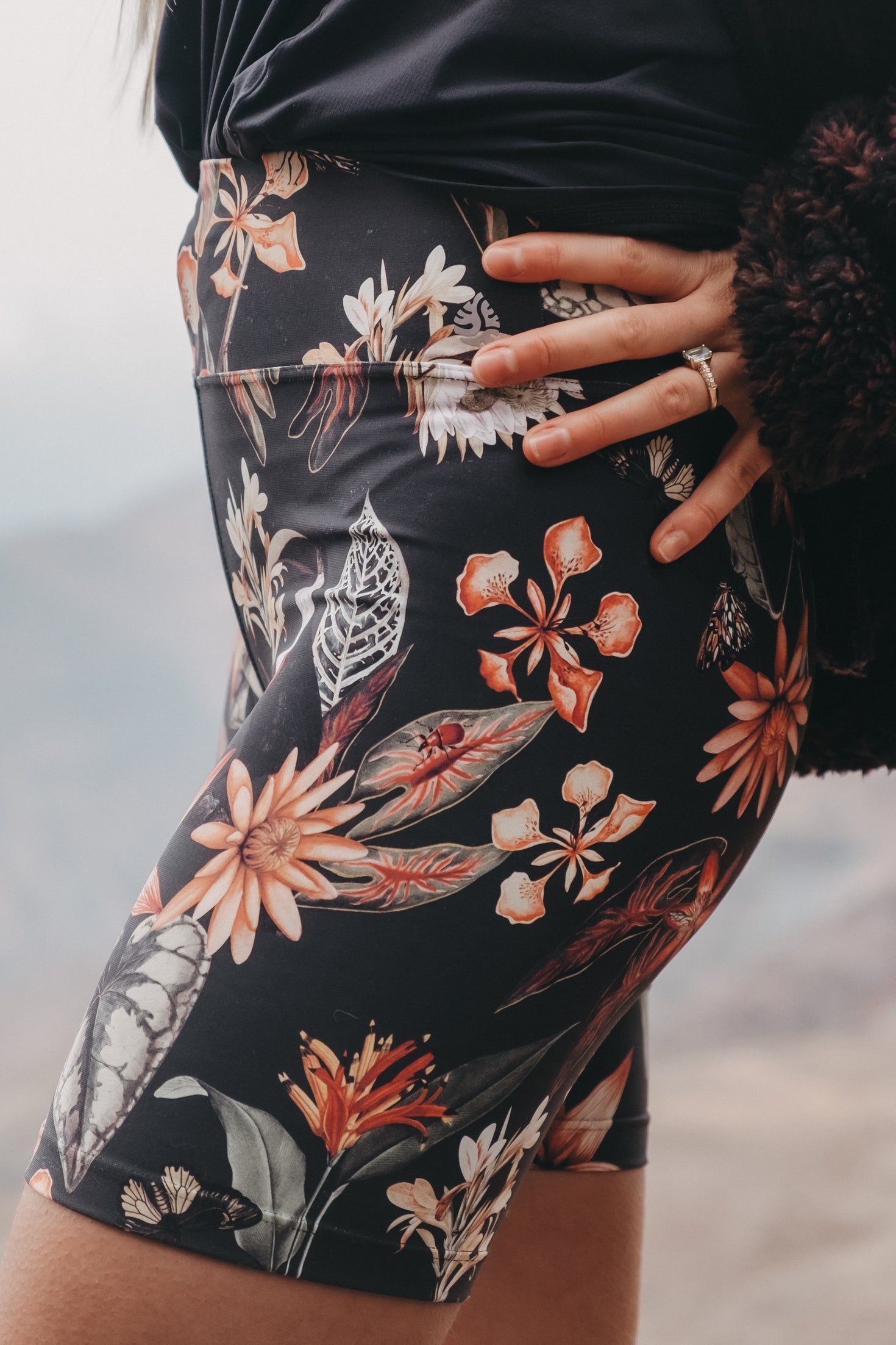 Biker Eco Short Enchanted Flower Garden