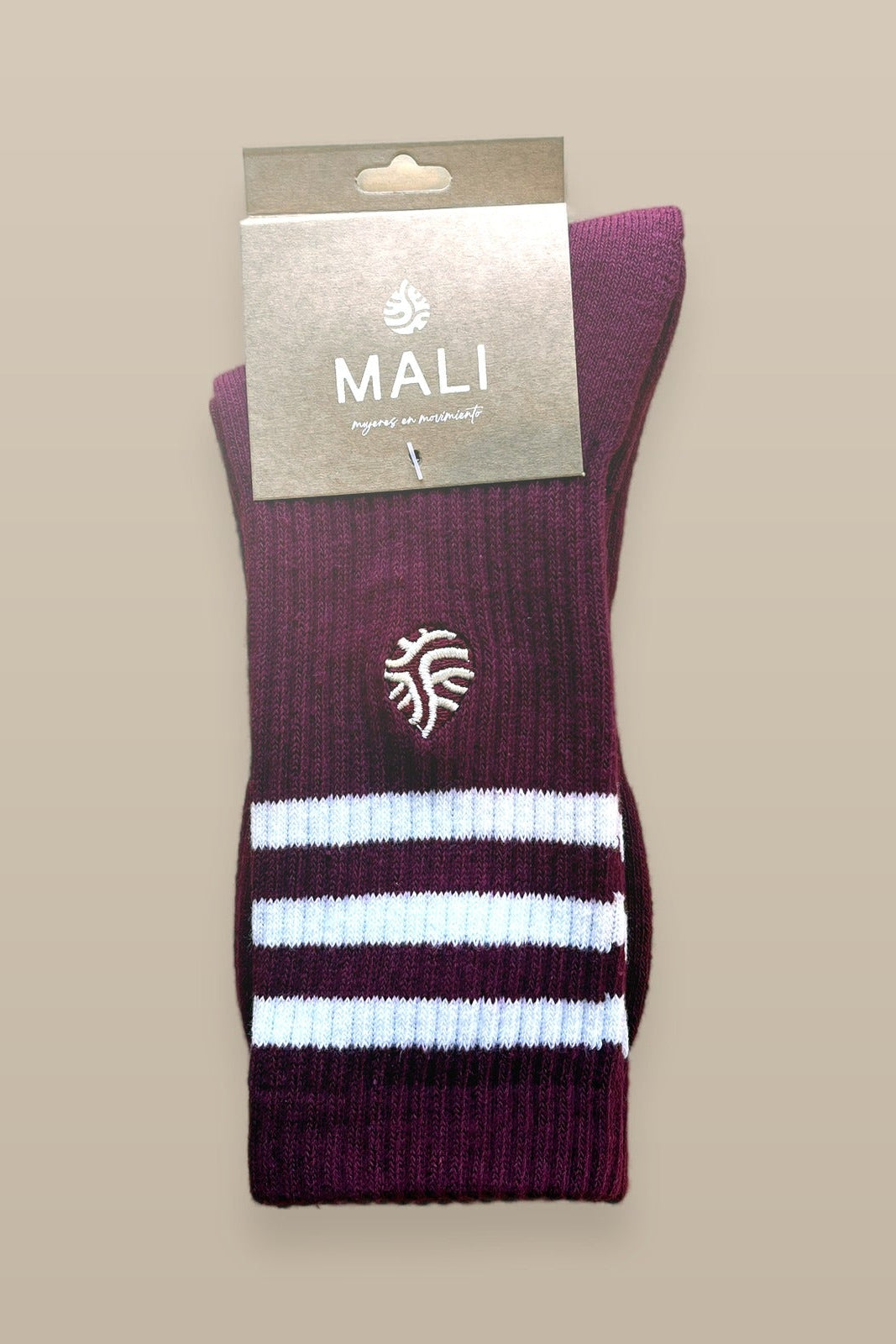 Calcetín Mid Crew Burgundy