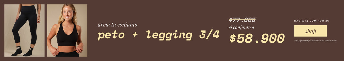 Peto + legging 3/4: el conjunto a $58.900