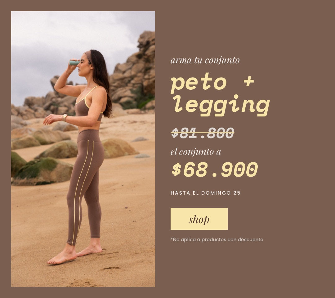 Peto + legging Pine Banana: el conjunto a $68.900