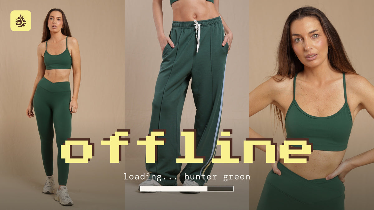 OFFLINE Hunter Green: legging 7/8 Cross, pantalón Wide Leg y peto – Mali