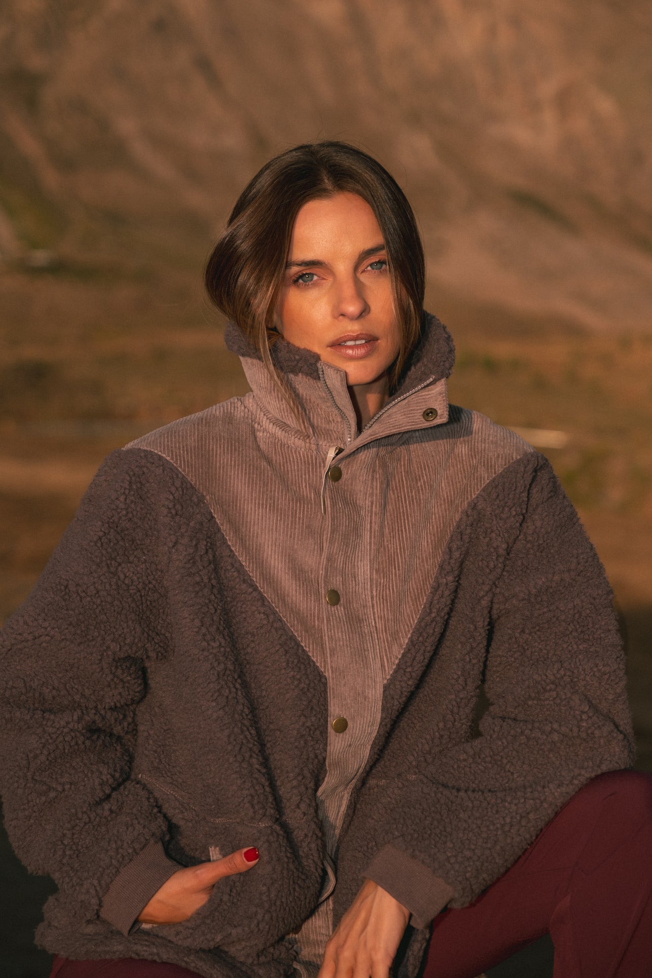 Sherpa Jacket Cocoa Powder