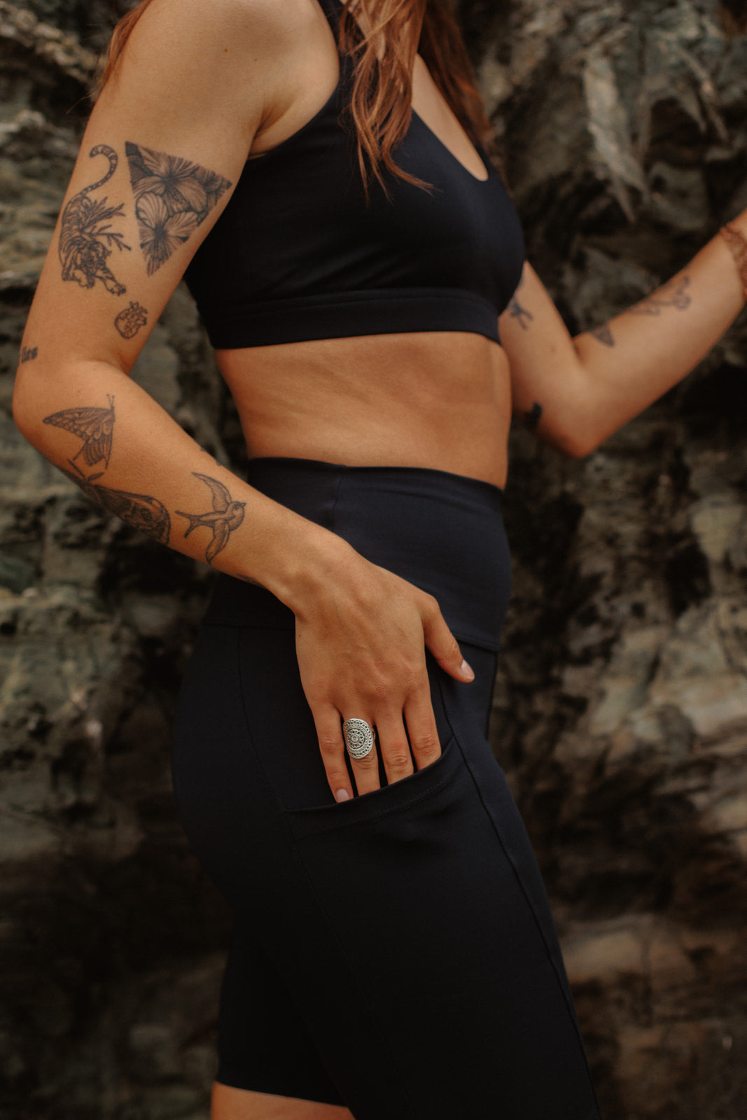 Top Bella Bra Black Silver