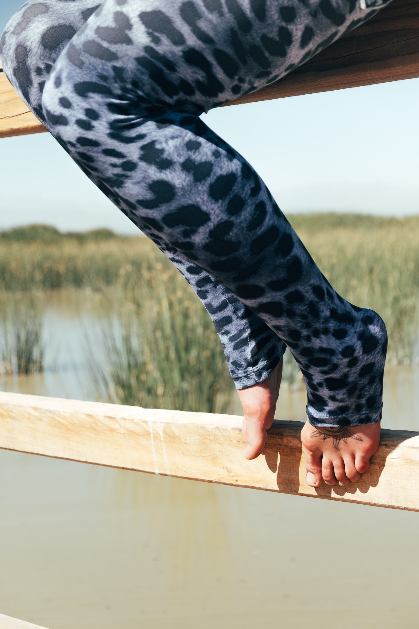 Legging Extra Long Eco Black Cheetah