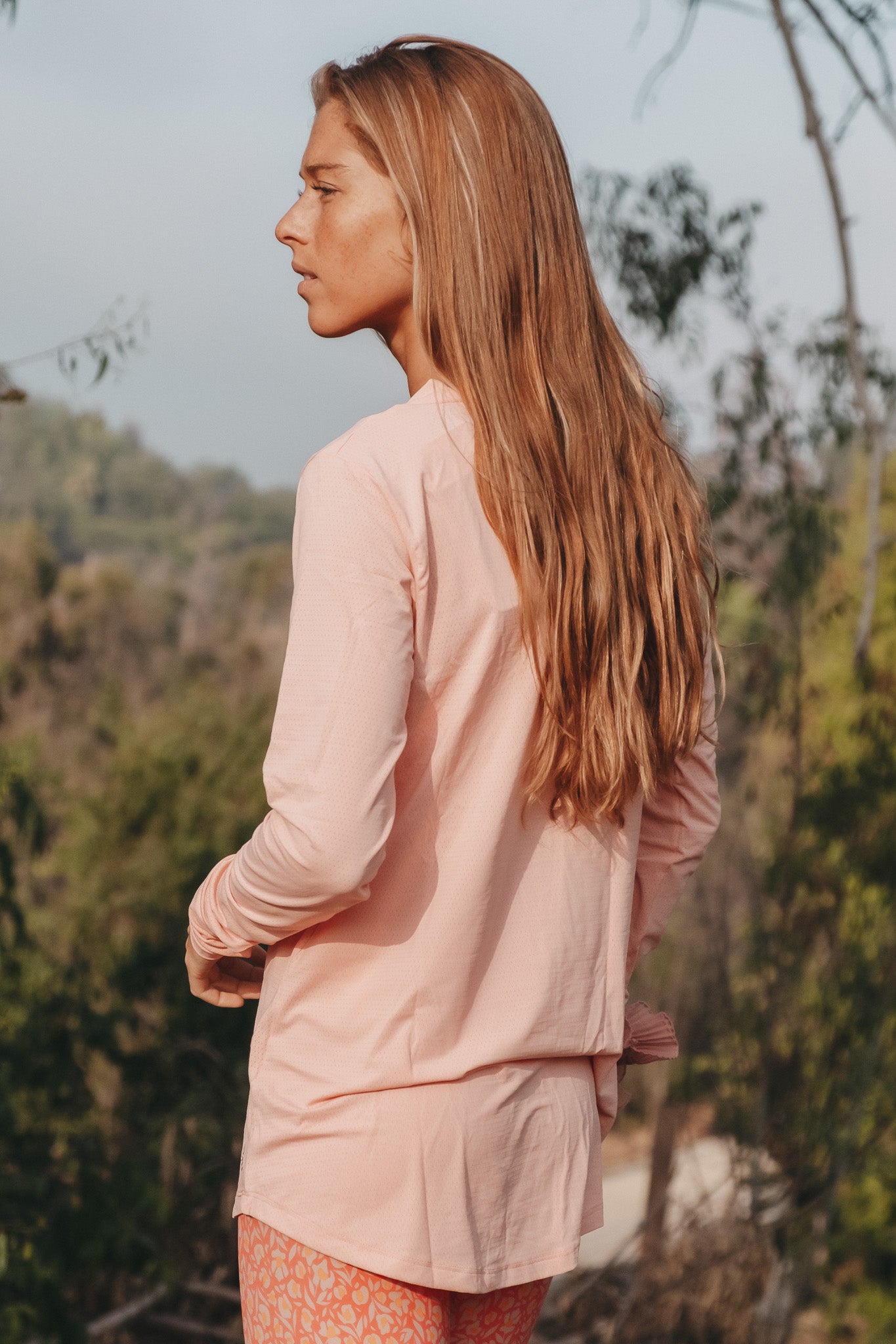 Polera Dry Fit Eco Manga Larga Salty Pink