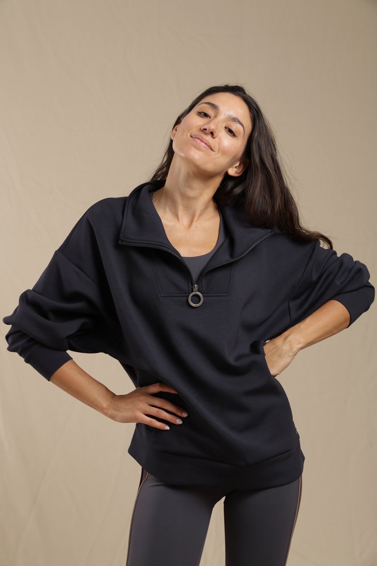 Golfickers Half Sweat ブラック Lサイズ Half Zip Pullover Anthracite