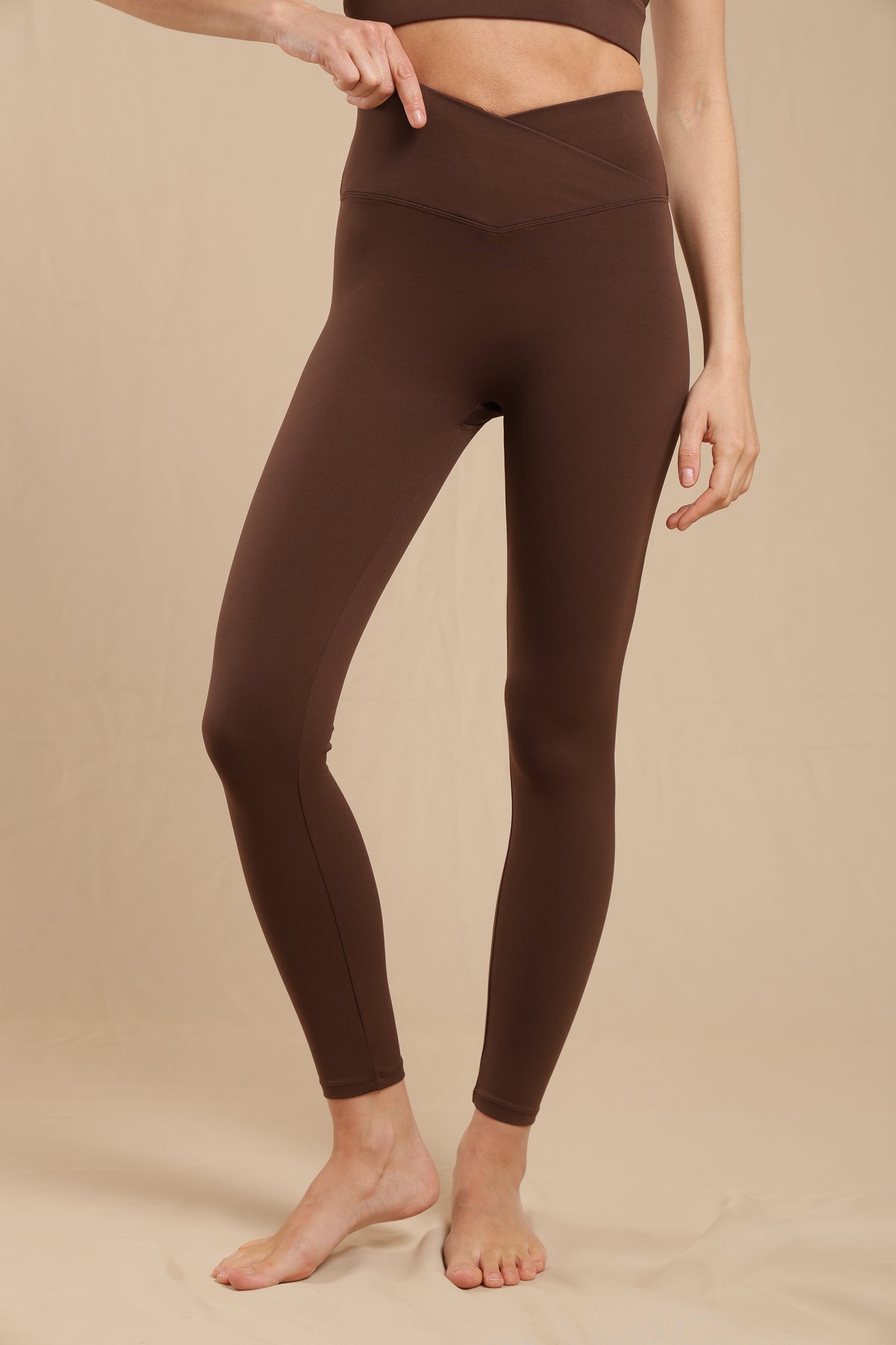 Legging 7/8 Cross Shaved Chocolate