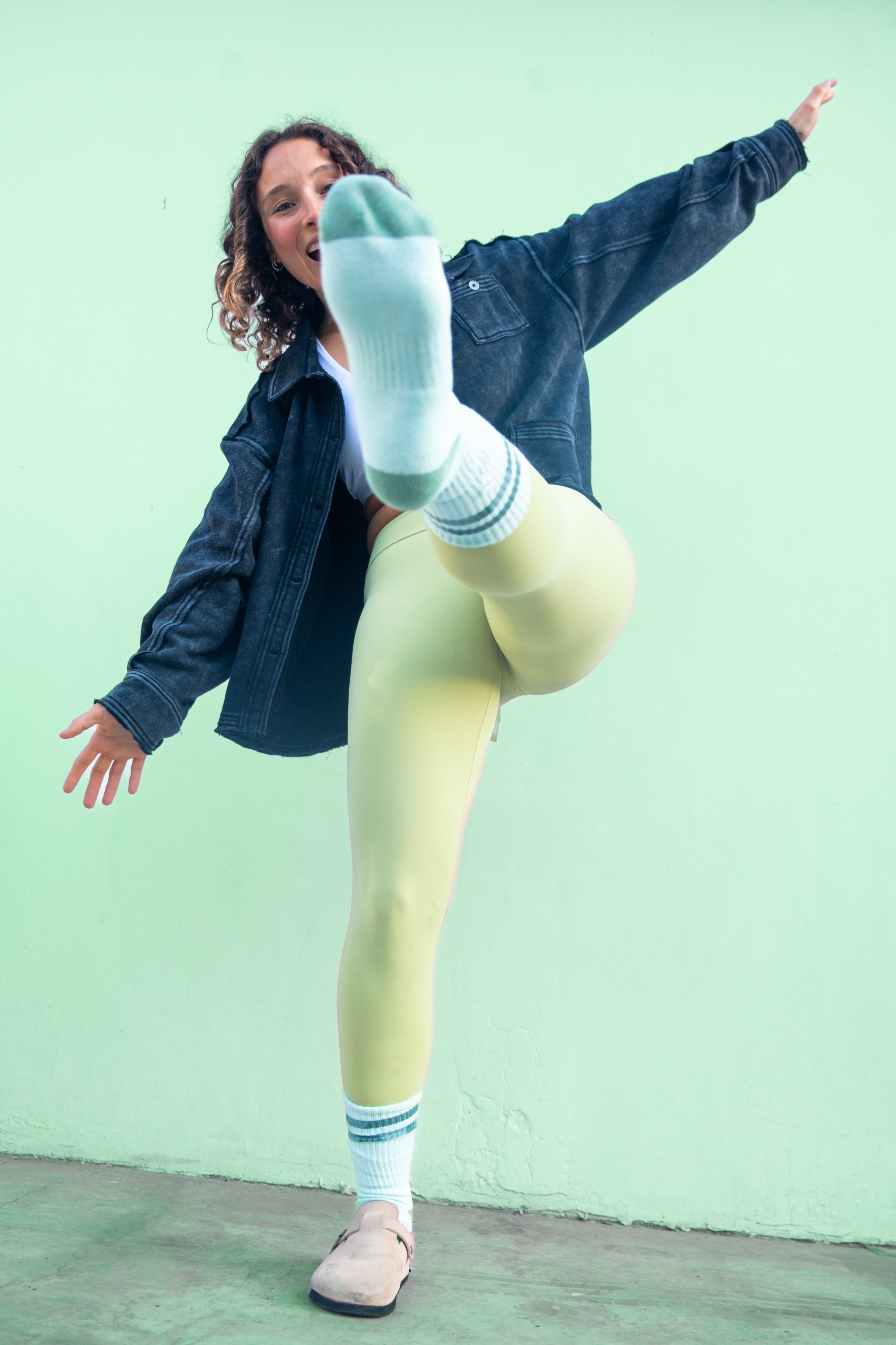 Legging 7/8 Sunny Lime Silver
