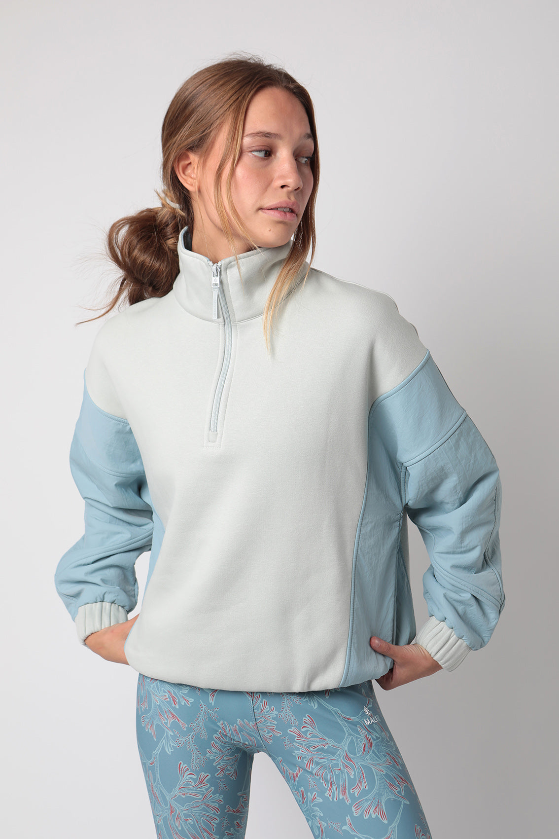 Zip Pullover Blue Fox
