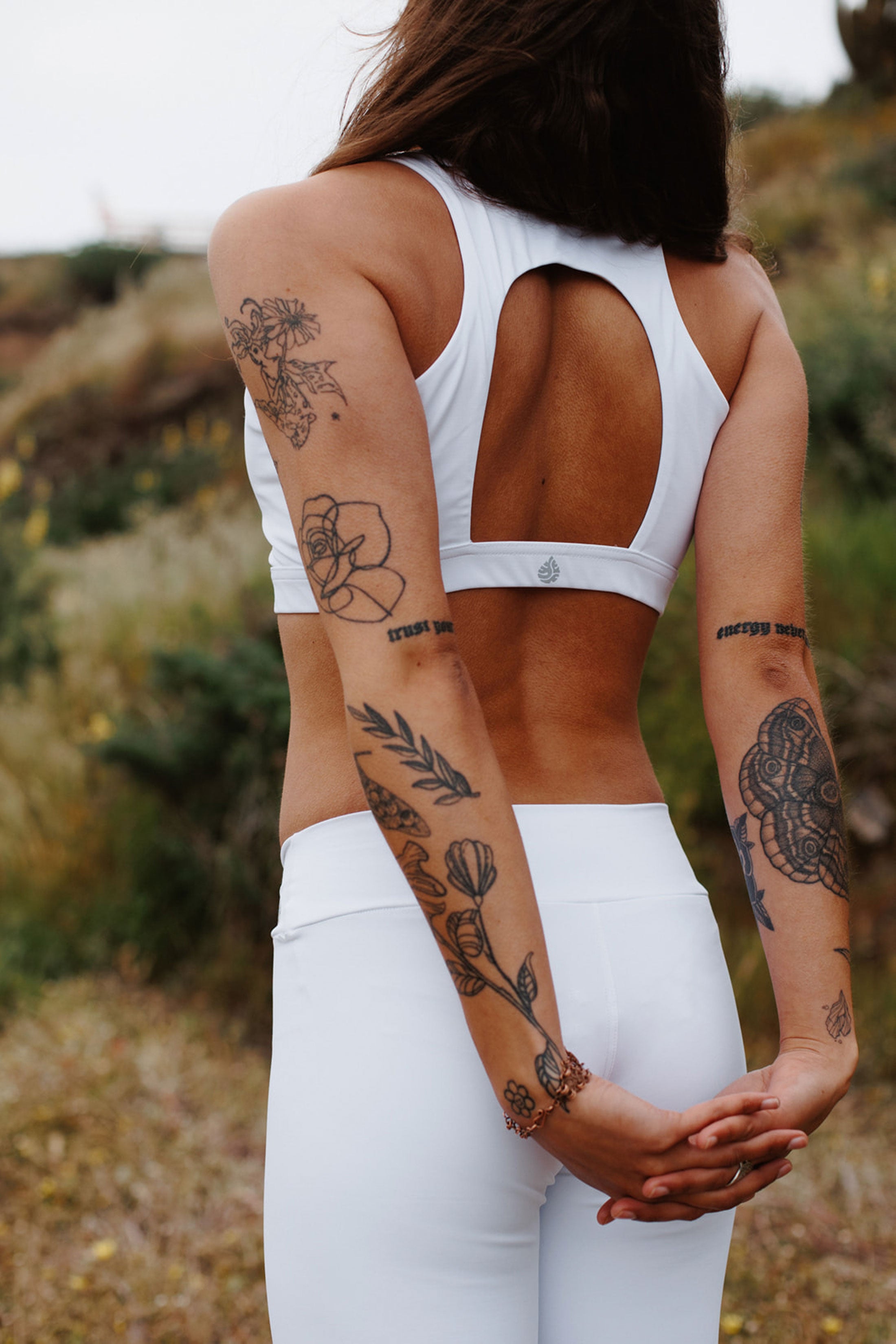 Top Bella Bra White Silver