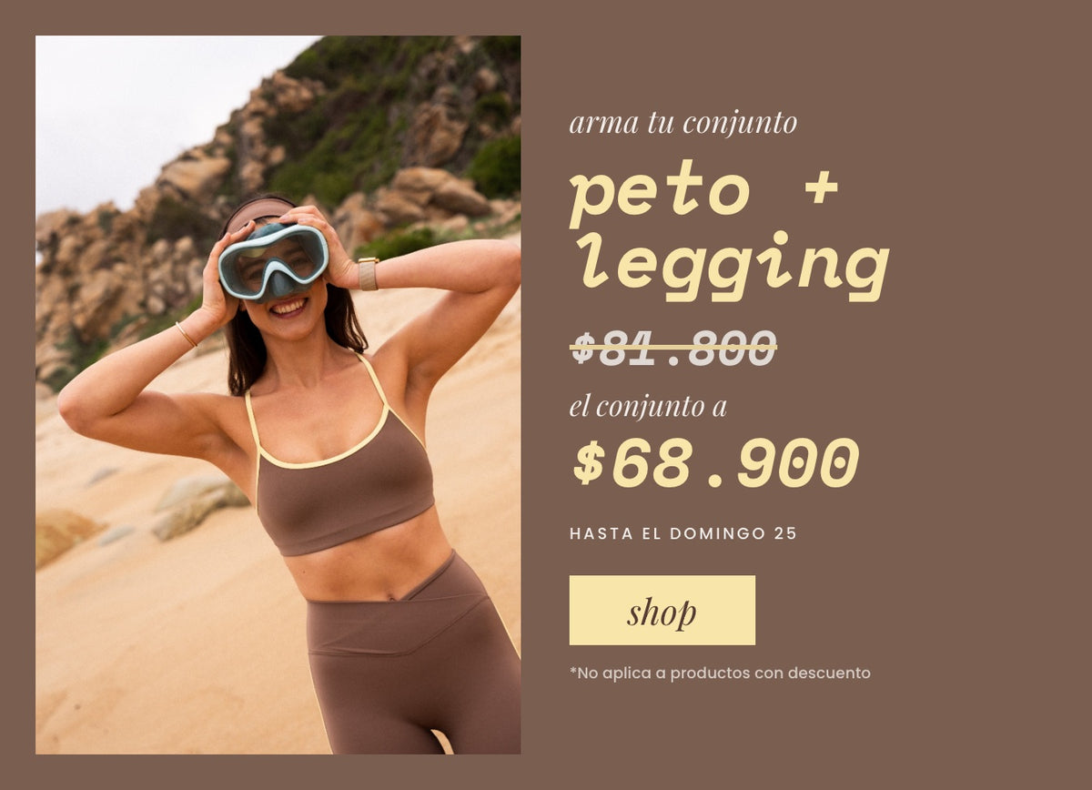 Peto + legging Pine Banana: el conjunto a $68.900