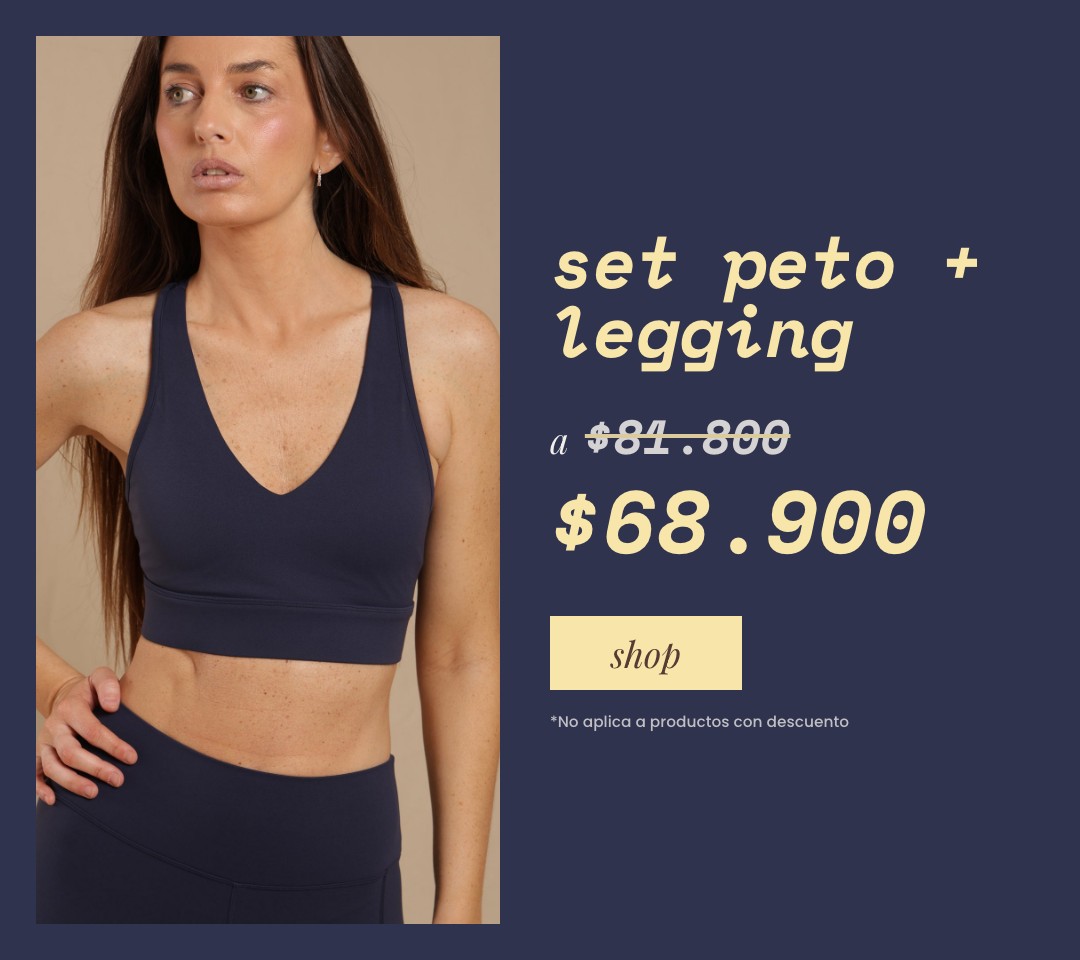 Set peto + legging Naval Academy: antes $81.800, ahora $68.900