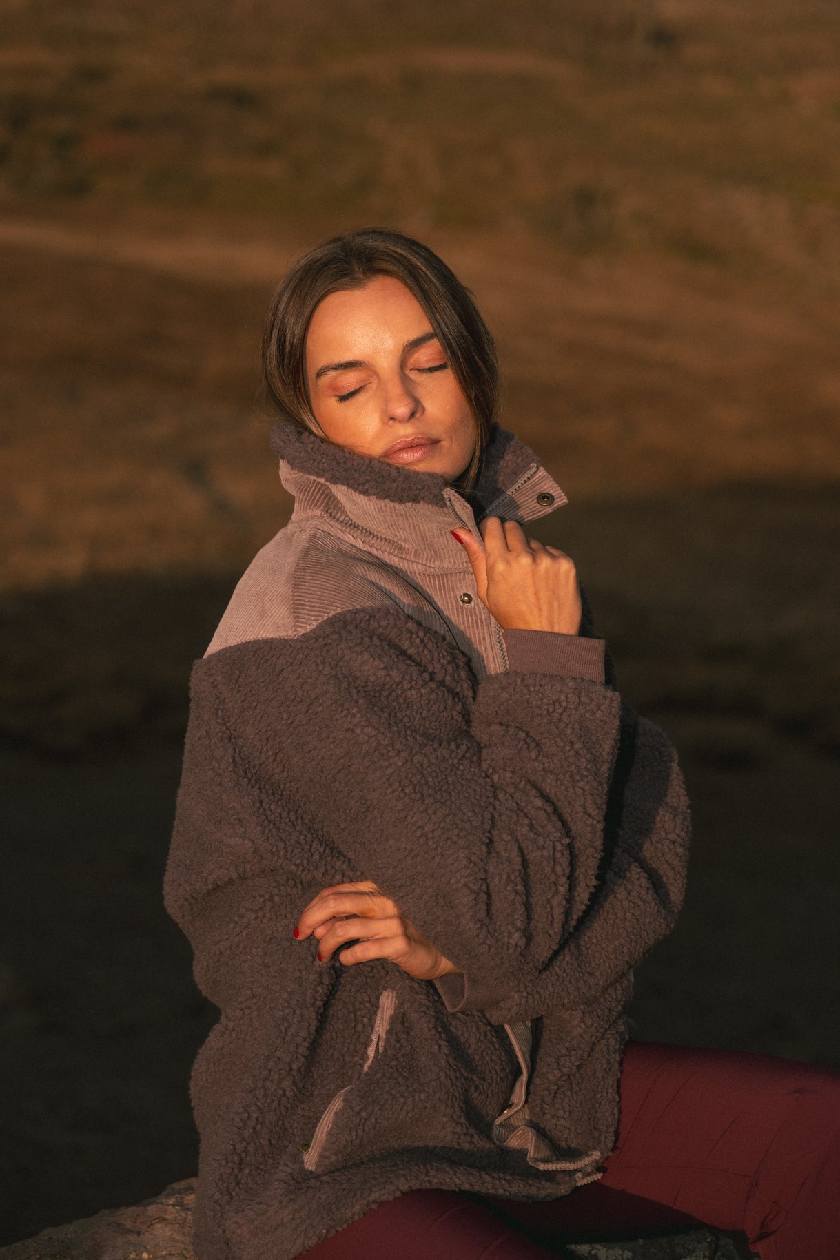 Sherpa Jacket Cocoa Powder