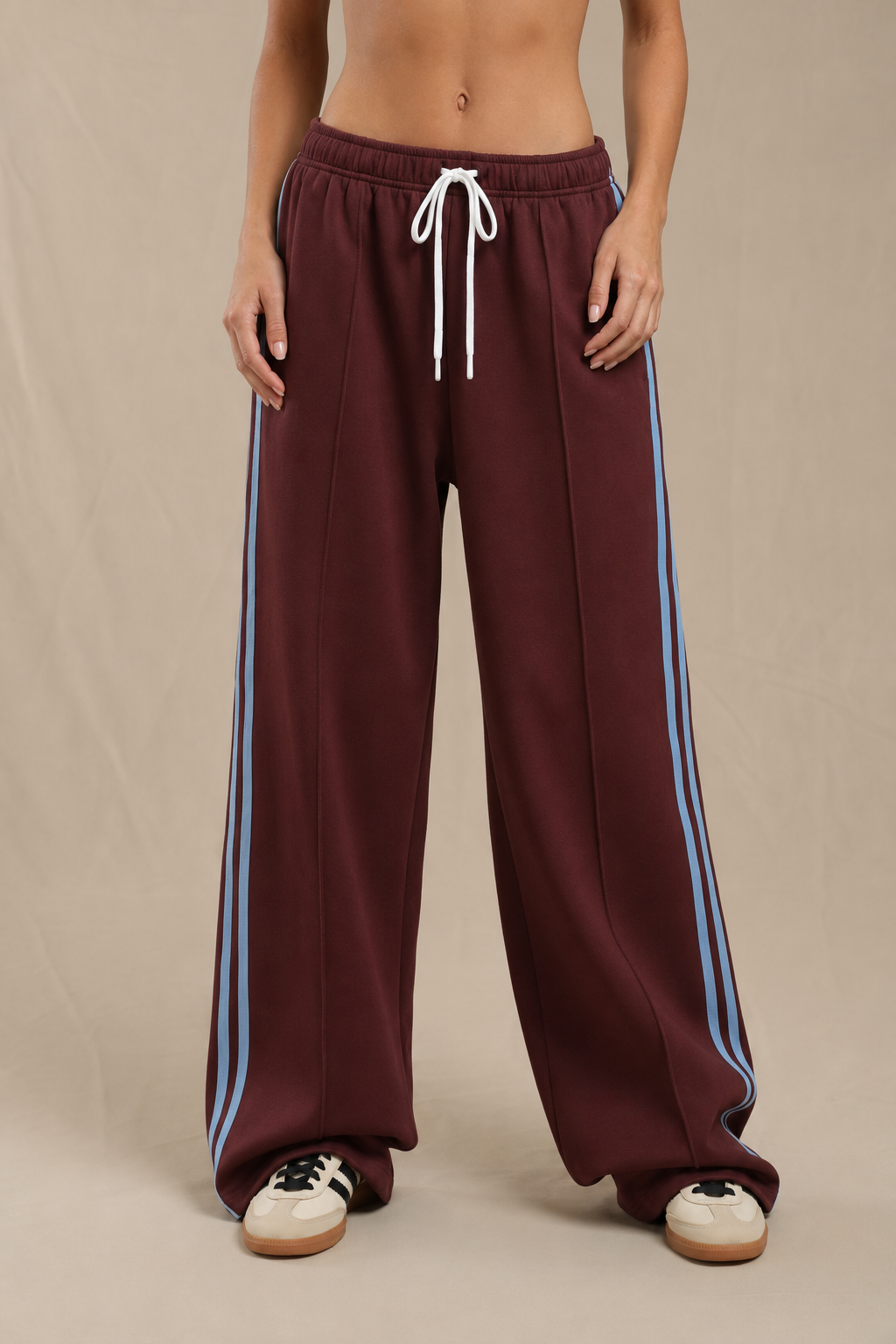Pantalón Wide Leg Burgundy