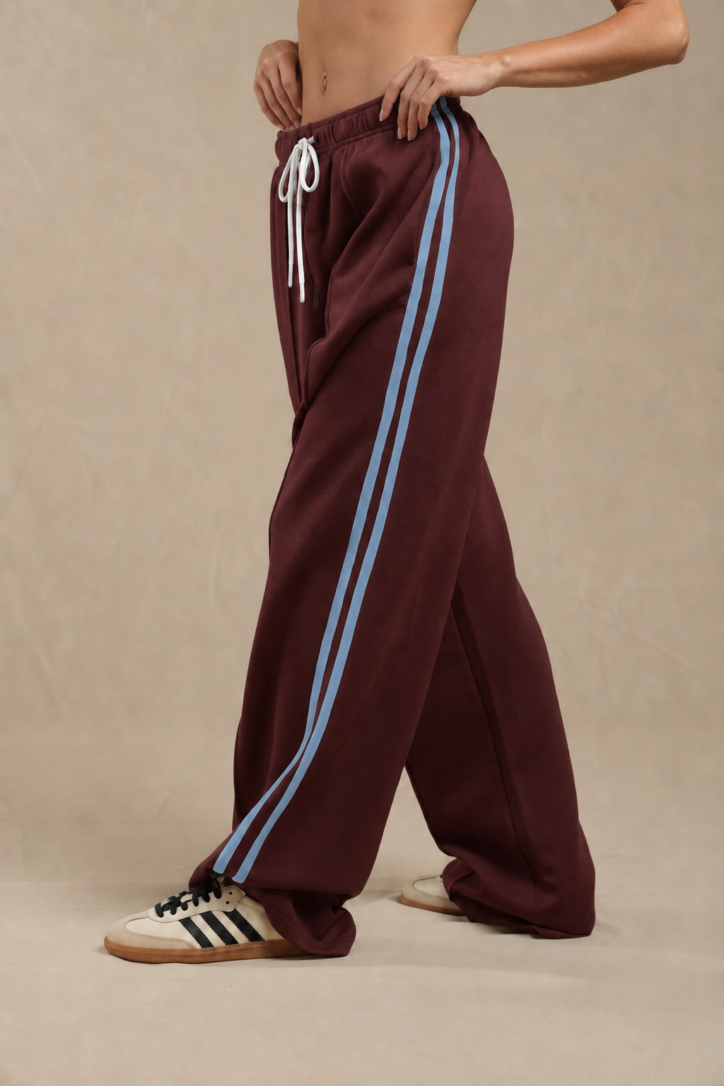 Pantalón Wide Leg Burgundy